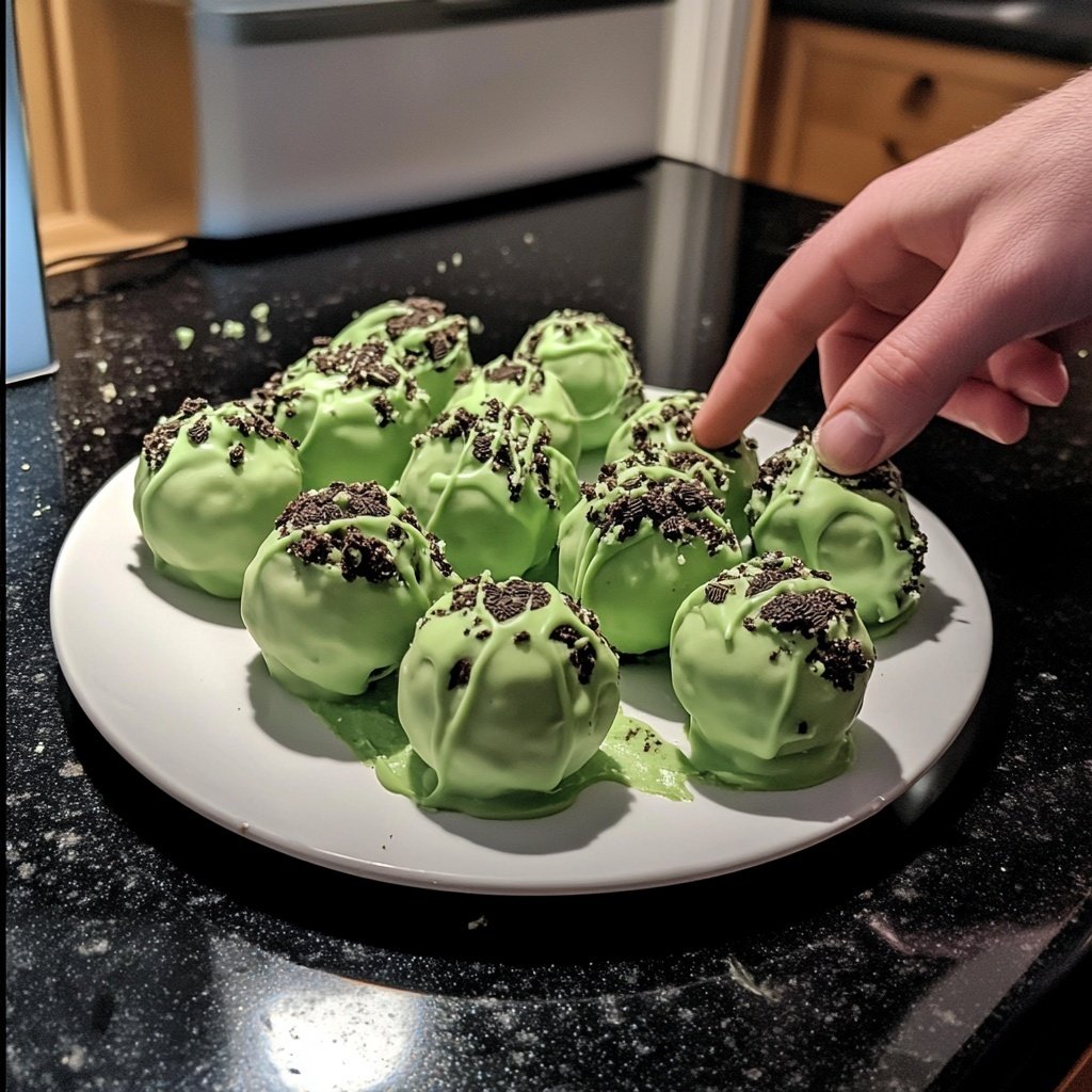 Easy No-Bake Grinch Oreo Balls for the Holidays