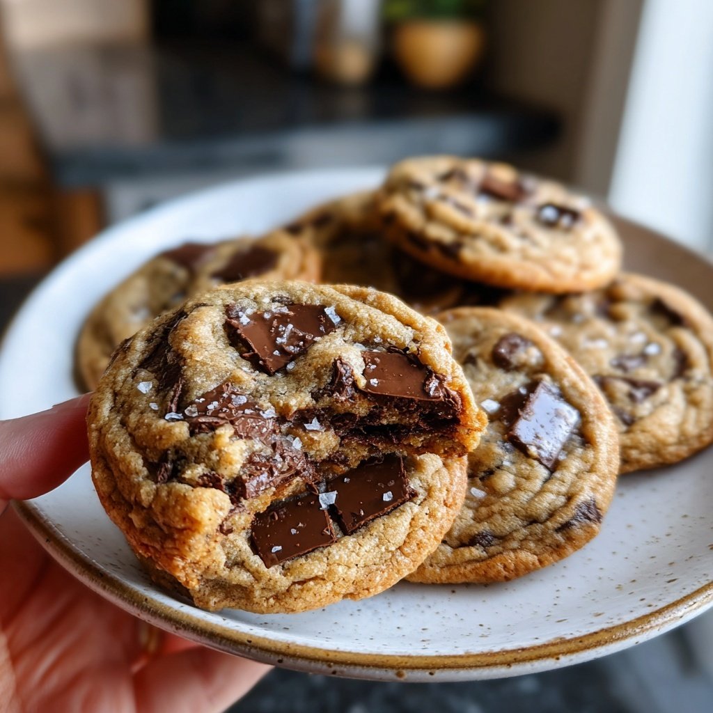 Sea Salt Brown Butter Chocolate Chip Cookies