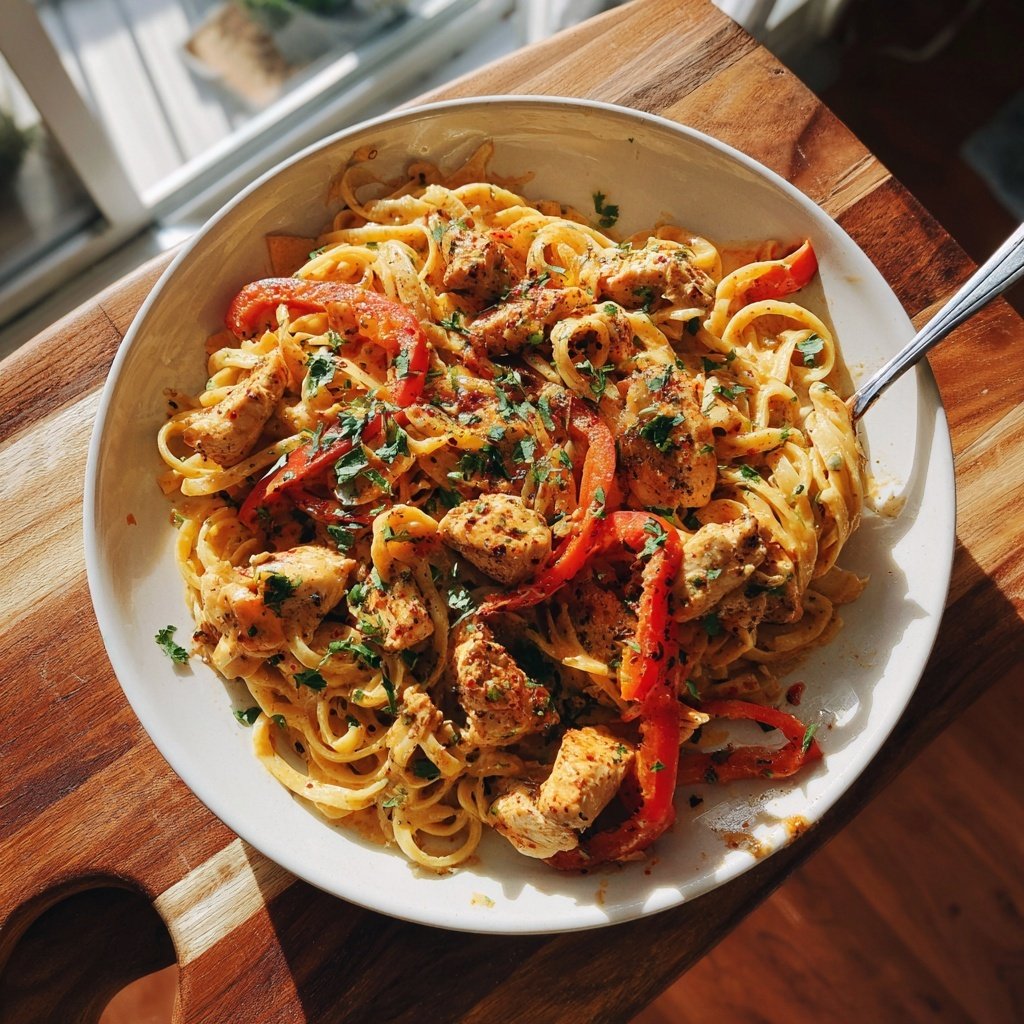 Spicy Cajun Chicken Pasta