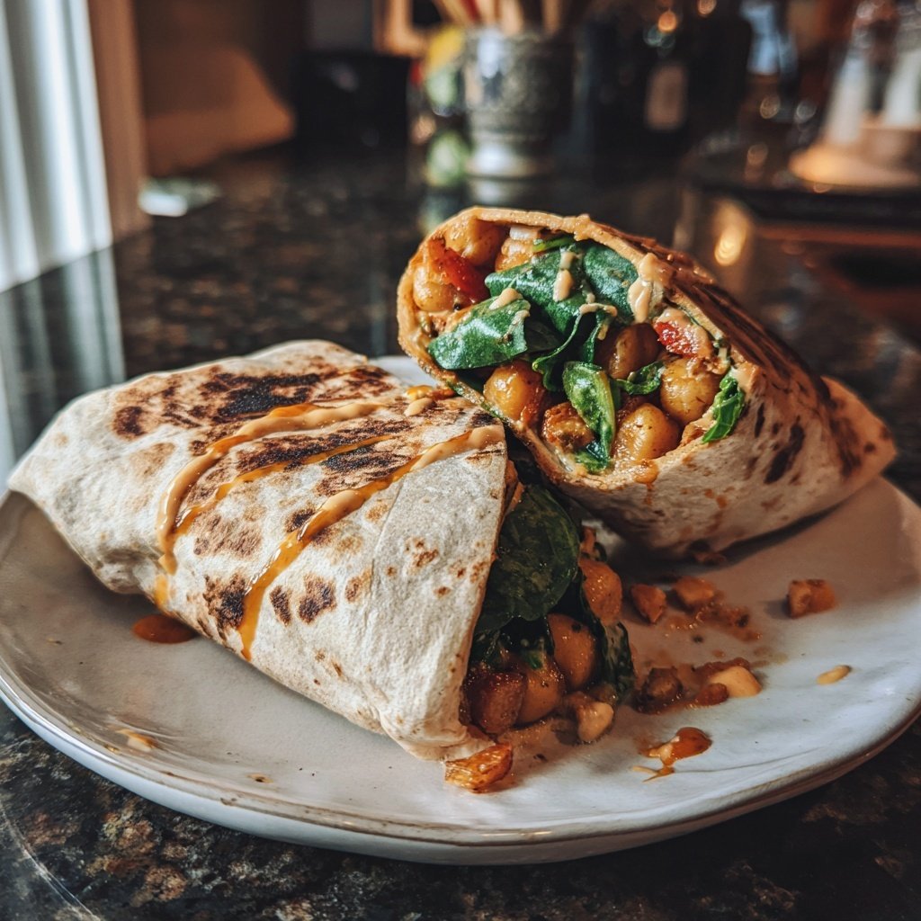 10-Minute Spiced Chickpeas Wrap