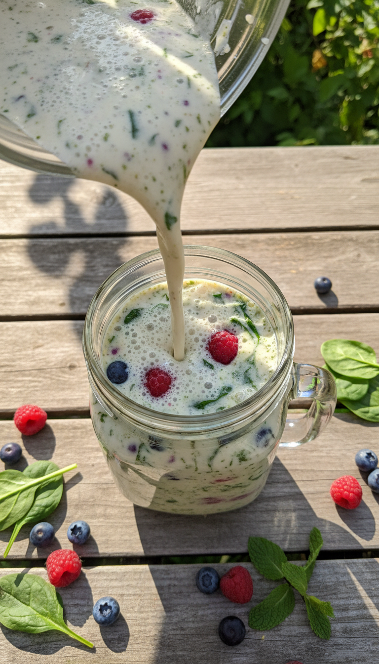 Berry Green Detox Smoothie