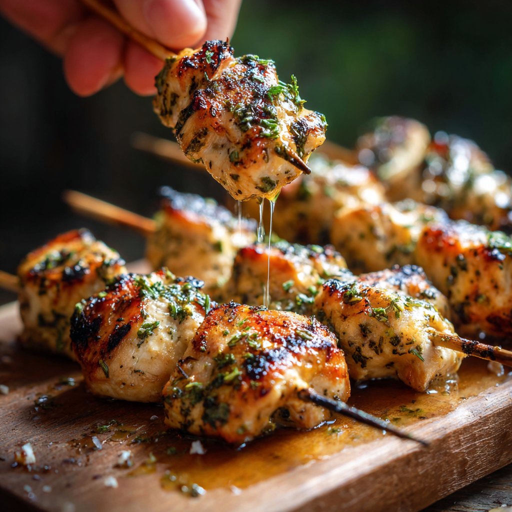 Herbed Garlic Chicken Skewers