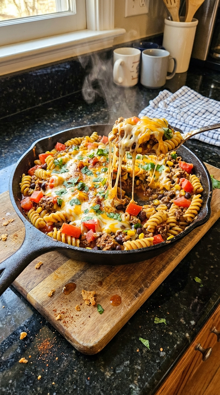 Skillet Taco Pasta Explosion
