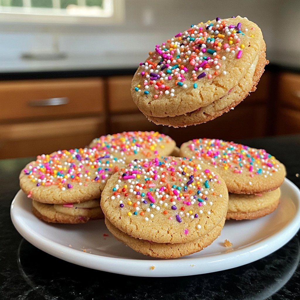 Tender Butter Cookies with Colorful Sprinkles
