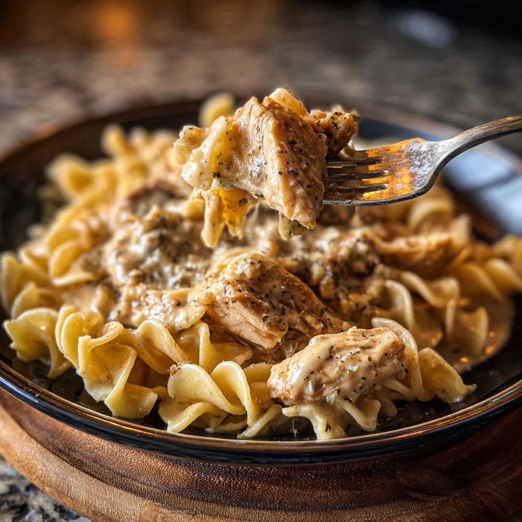Crock Pot Good Gravy Chicken Noodles