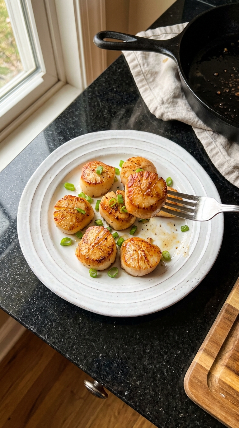 Savory Scallops with Fried Rice