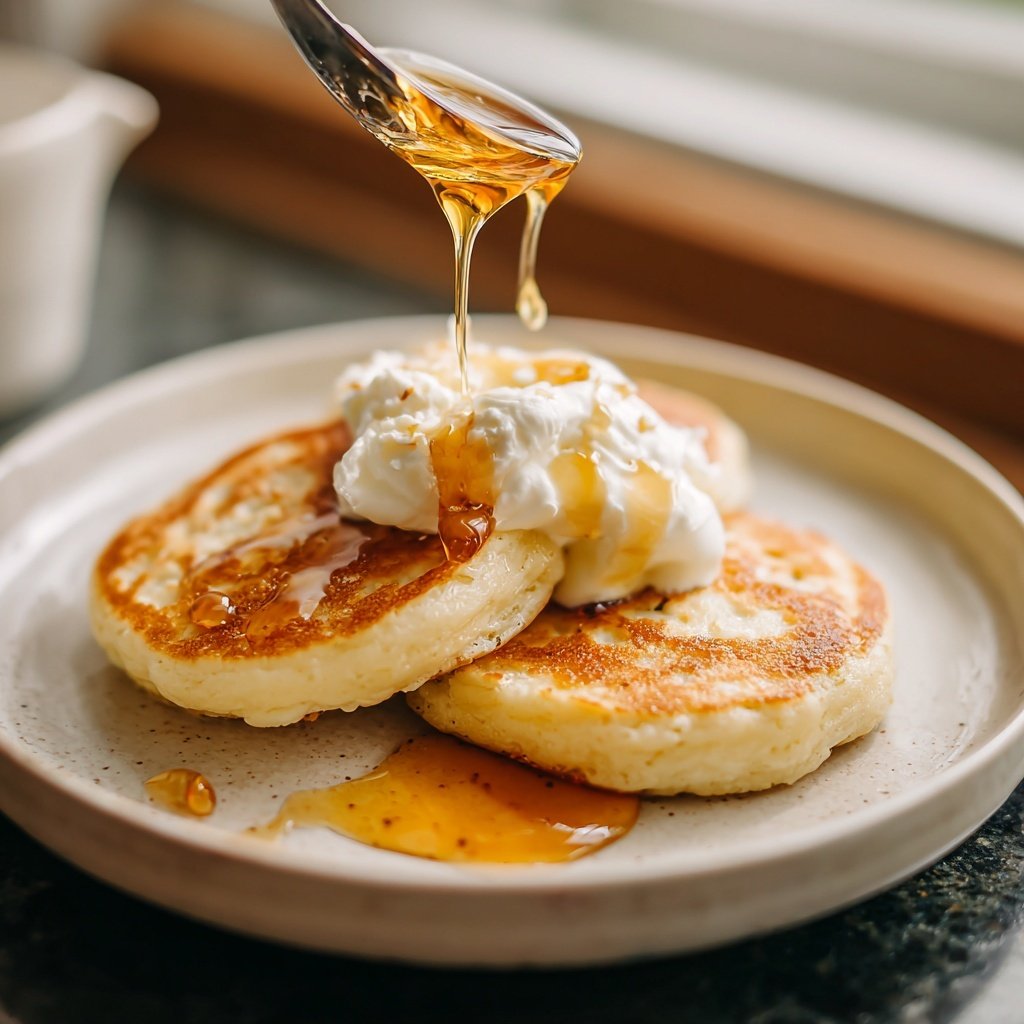 Protein-Rich Ricotta Pancakes with Greek Yogurt​