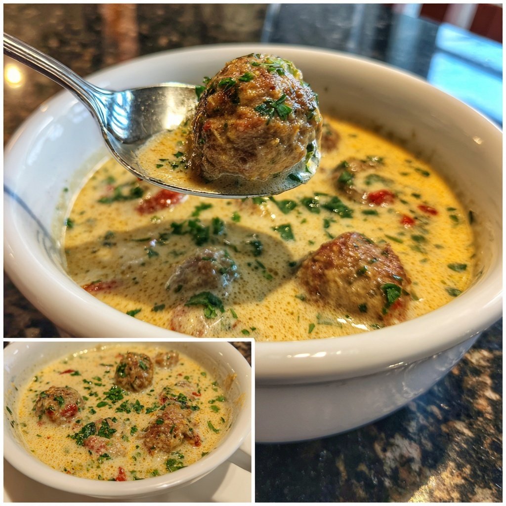Creamy Italian Meatball Soup