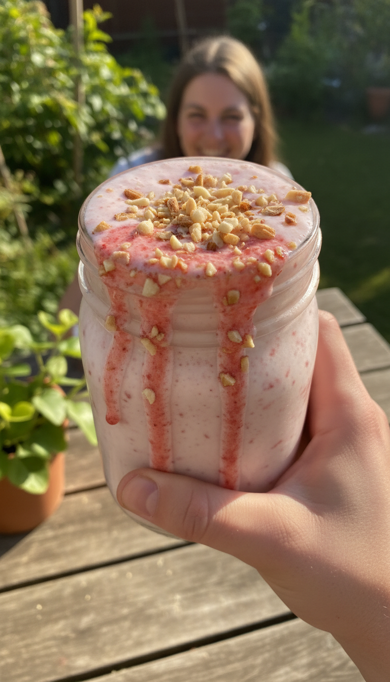 Creamy Strawberry Almond Milkshake