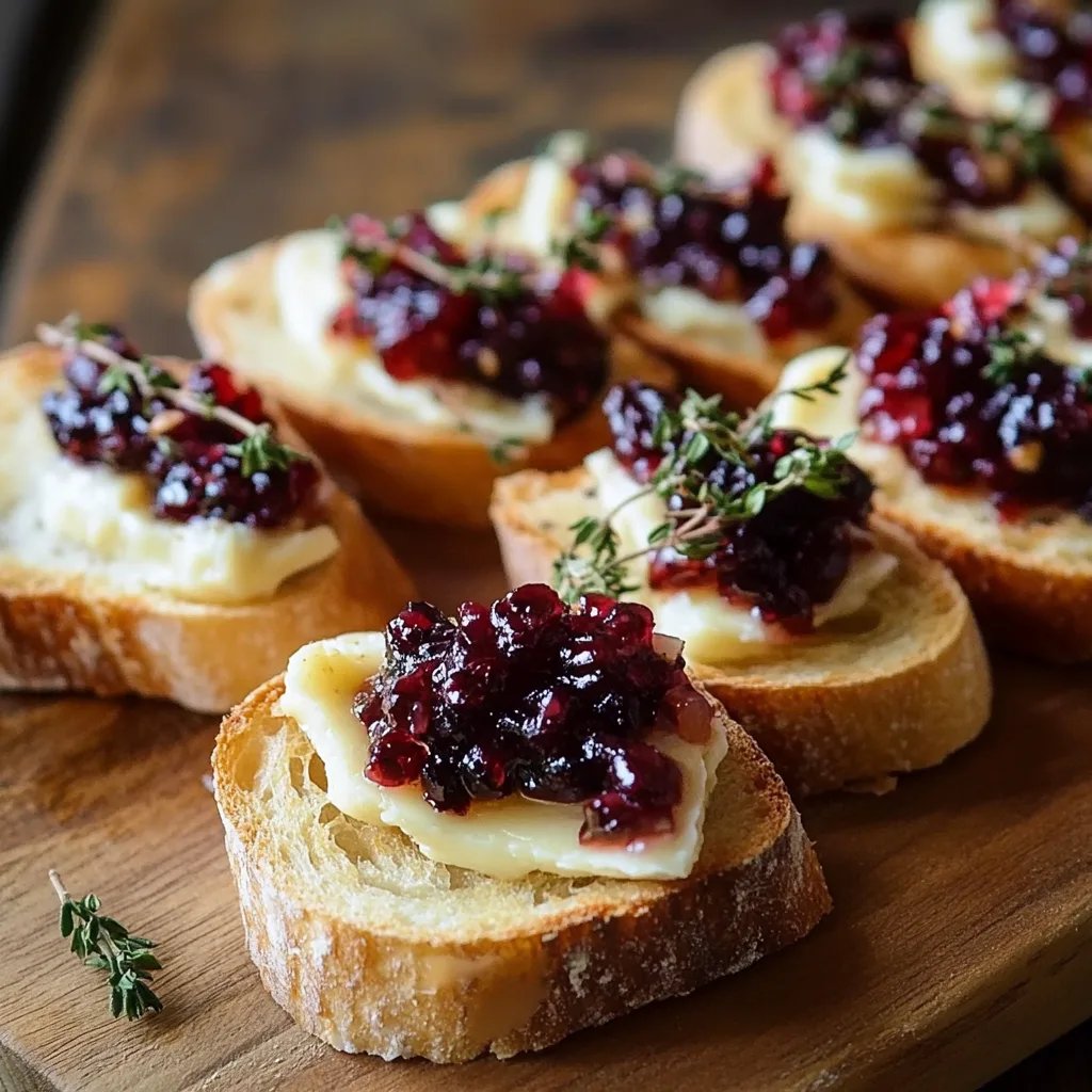 Cranberry and Brie Crostini