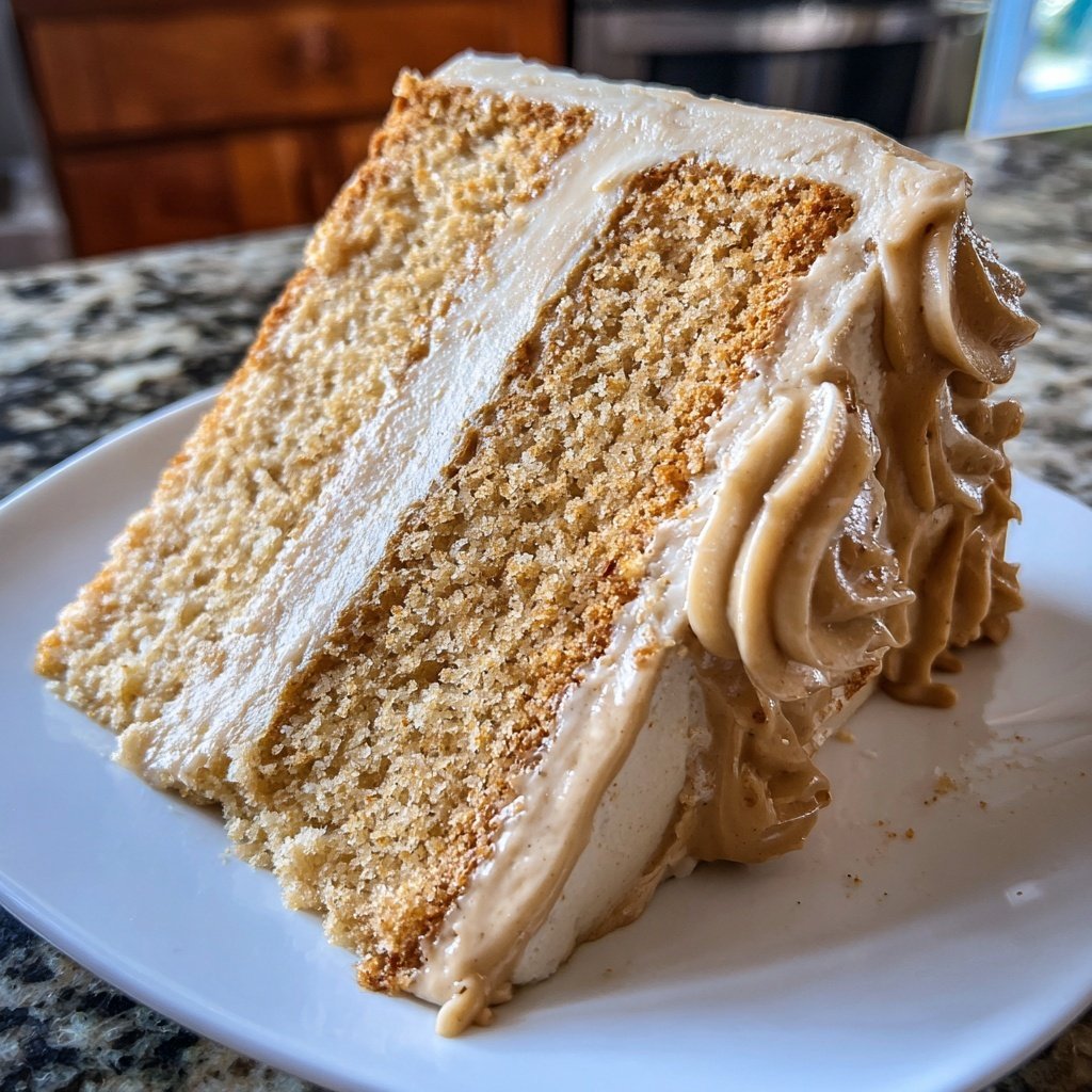 Vanilla Latte Cake with Espresso Buttercream