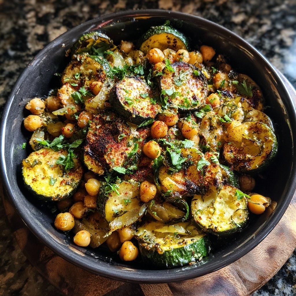 Baked Zucchini and Chickpeas