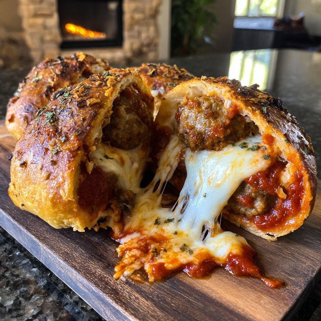 Meatball Sub Bombs Cheesy Filling