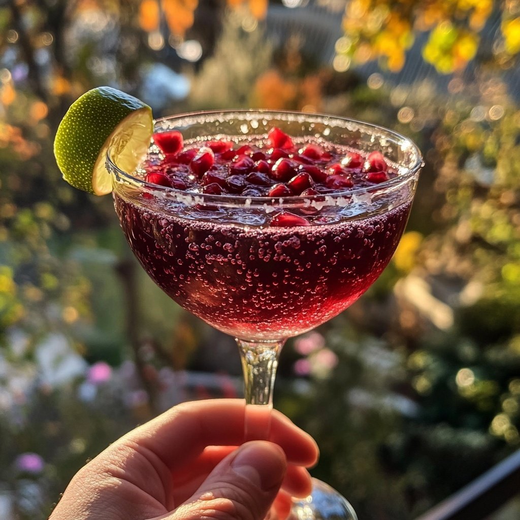 Sparkling Pomegranate Martini Cocktail Recipe