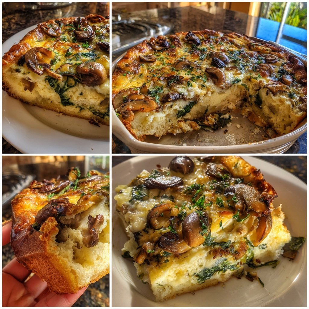 Spinach Mushroom Breakfast Casserole
