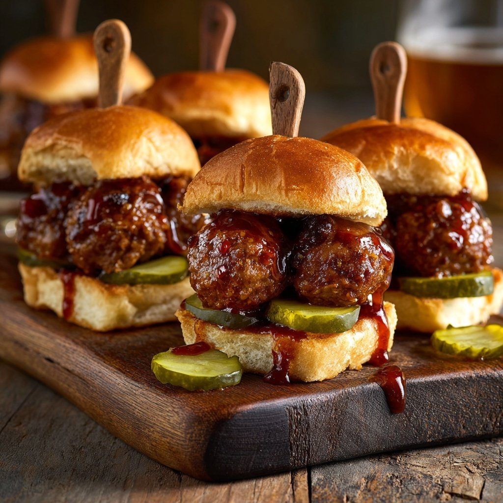 Sweet and Spicy Meatball Sliders