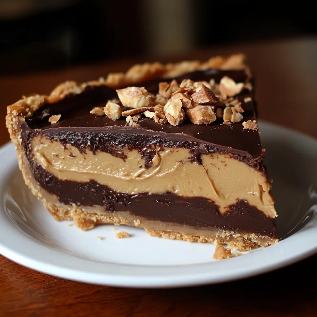 Decadent Layered Chocolate and Peanut Butter Pie