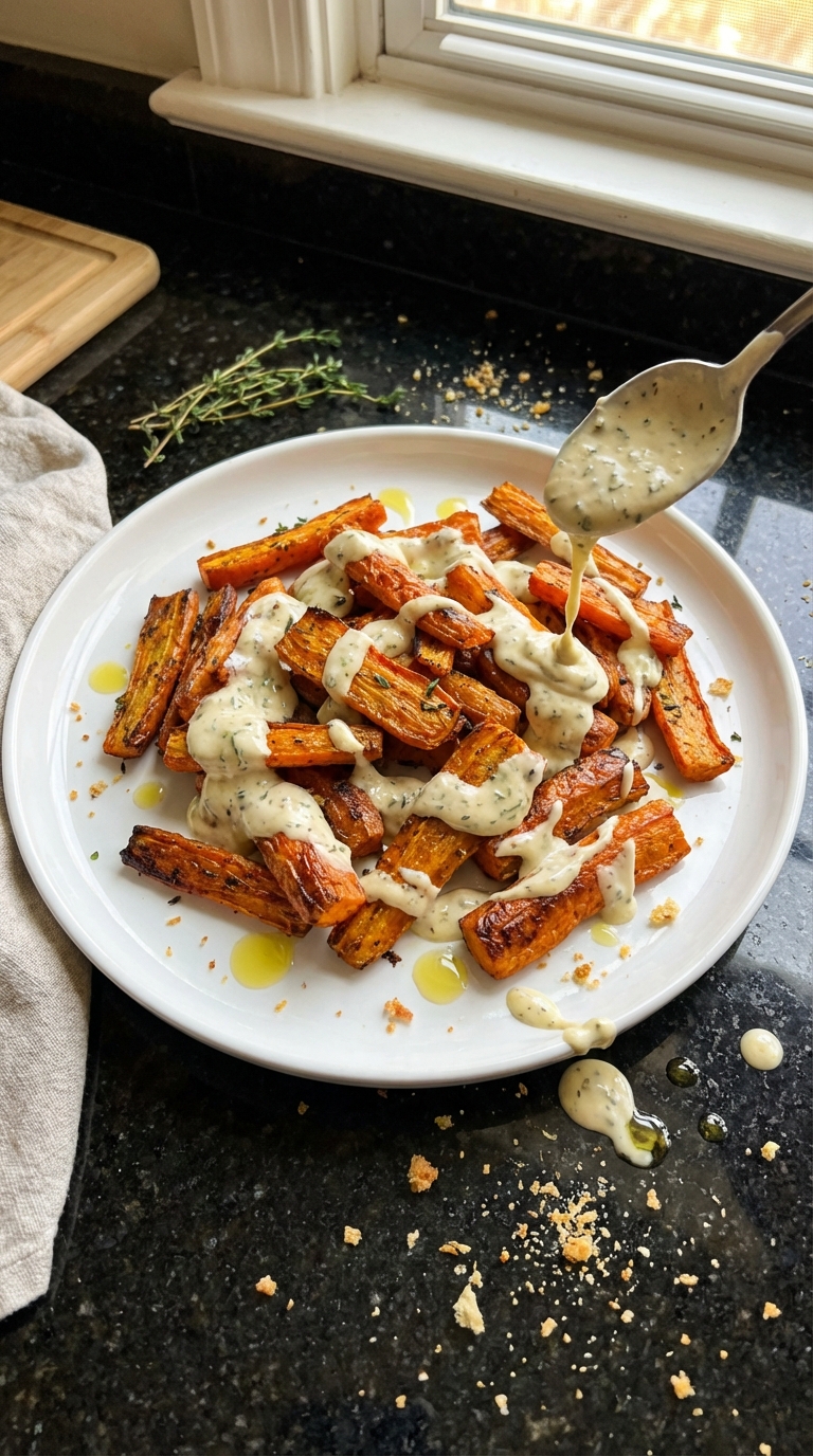 Thyme Aioli Roasted Carrots