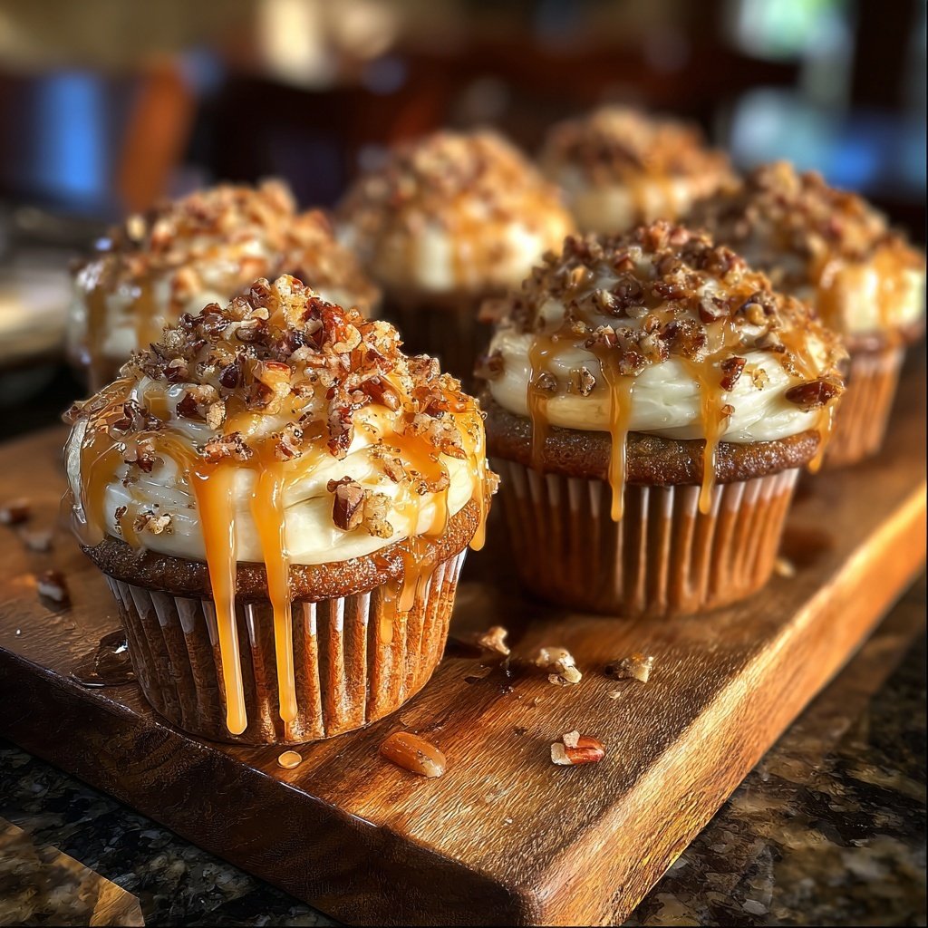 Bourbon Pecan Cupcake Elegance