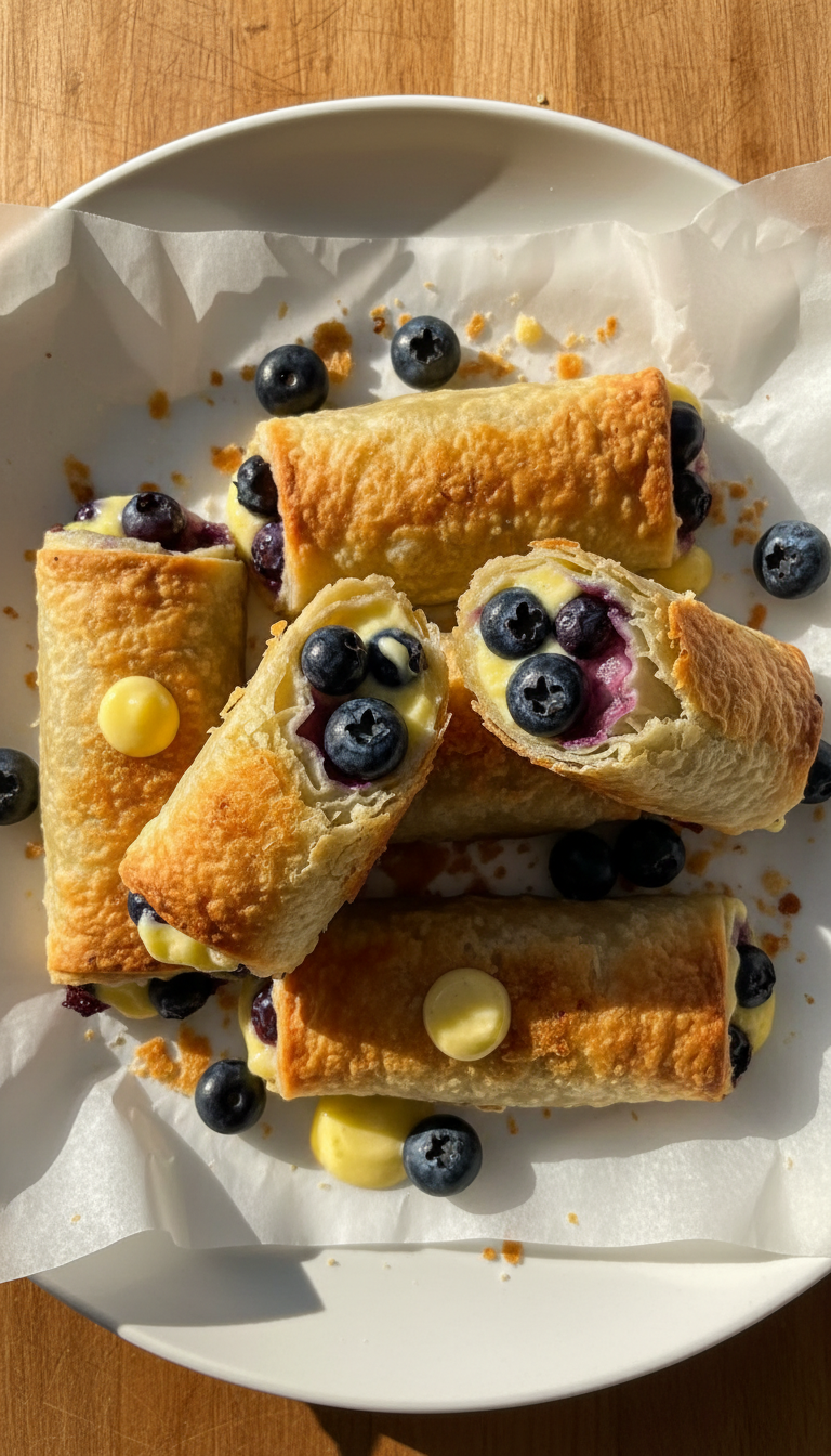 Blueberry Lemon Spring Rolls