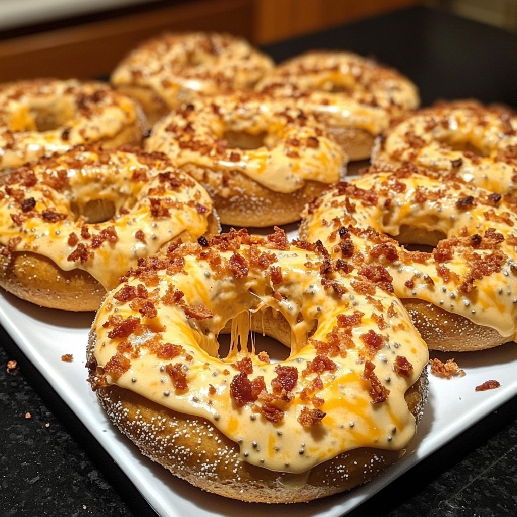 Creamy Bacon Cheddar Bagels
