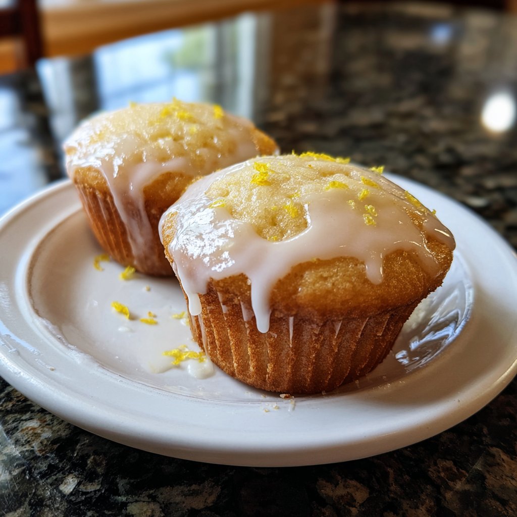 Moist Lemon Glazed Cupcakes