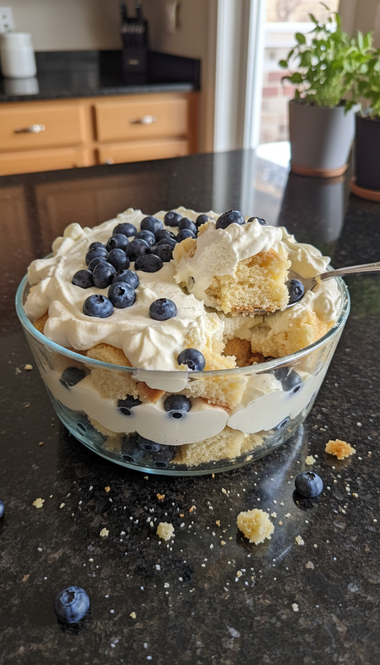 Lemon Blueberry Shortcake Trifle