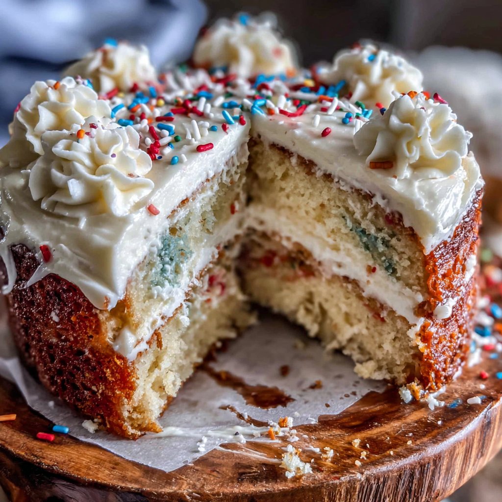 Festive Sprinkles Graduation Cake