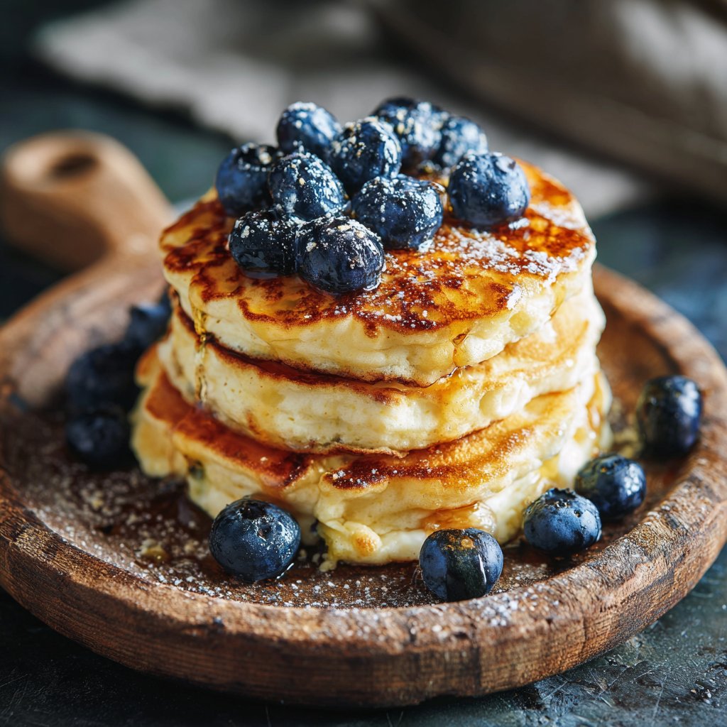 Lemon Ricotta Protein Pancakes